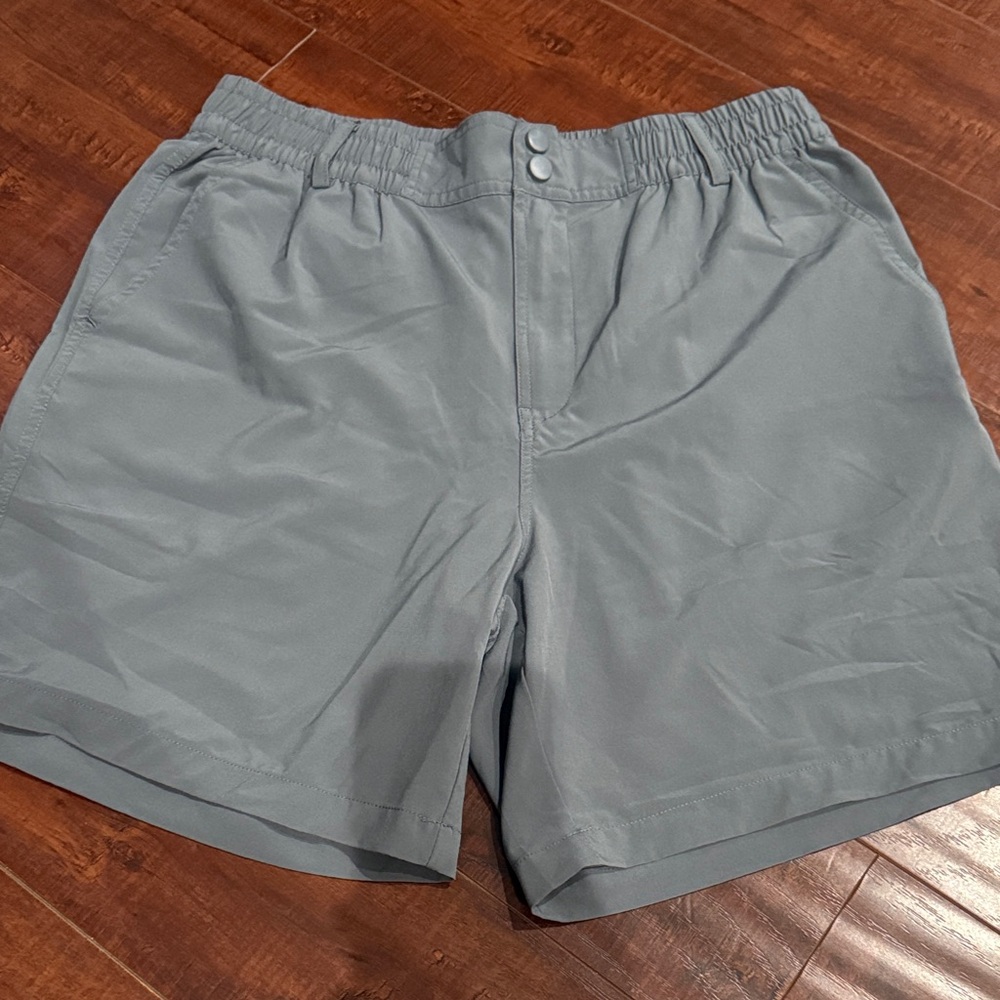 BURLEBO Men's Hybrid Shorts in Light Gray-Blue